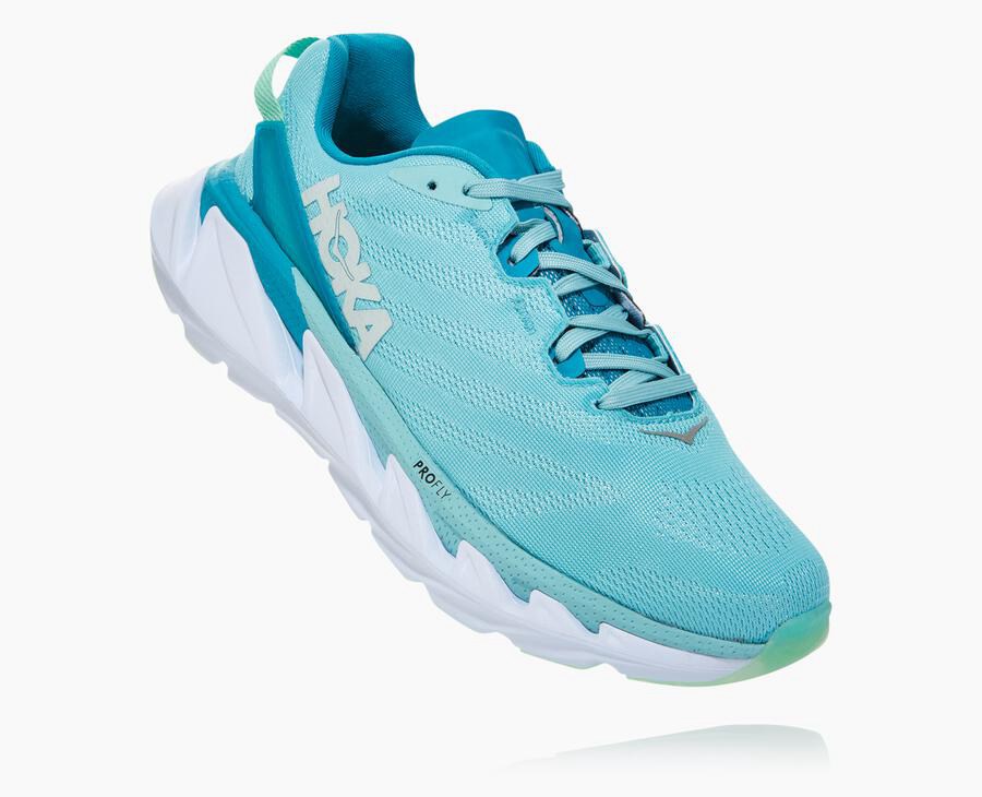 Running Shoes Womens - Hoka One One Elevon 2 - Blue - QSKZGDJ-09